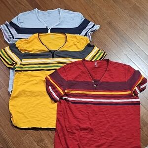 Stripped INC Mens Short Sleeve Shorts LOT OF 3 XL